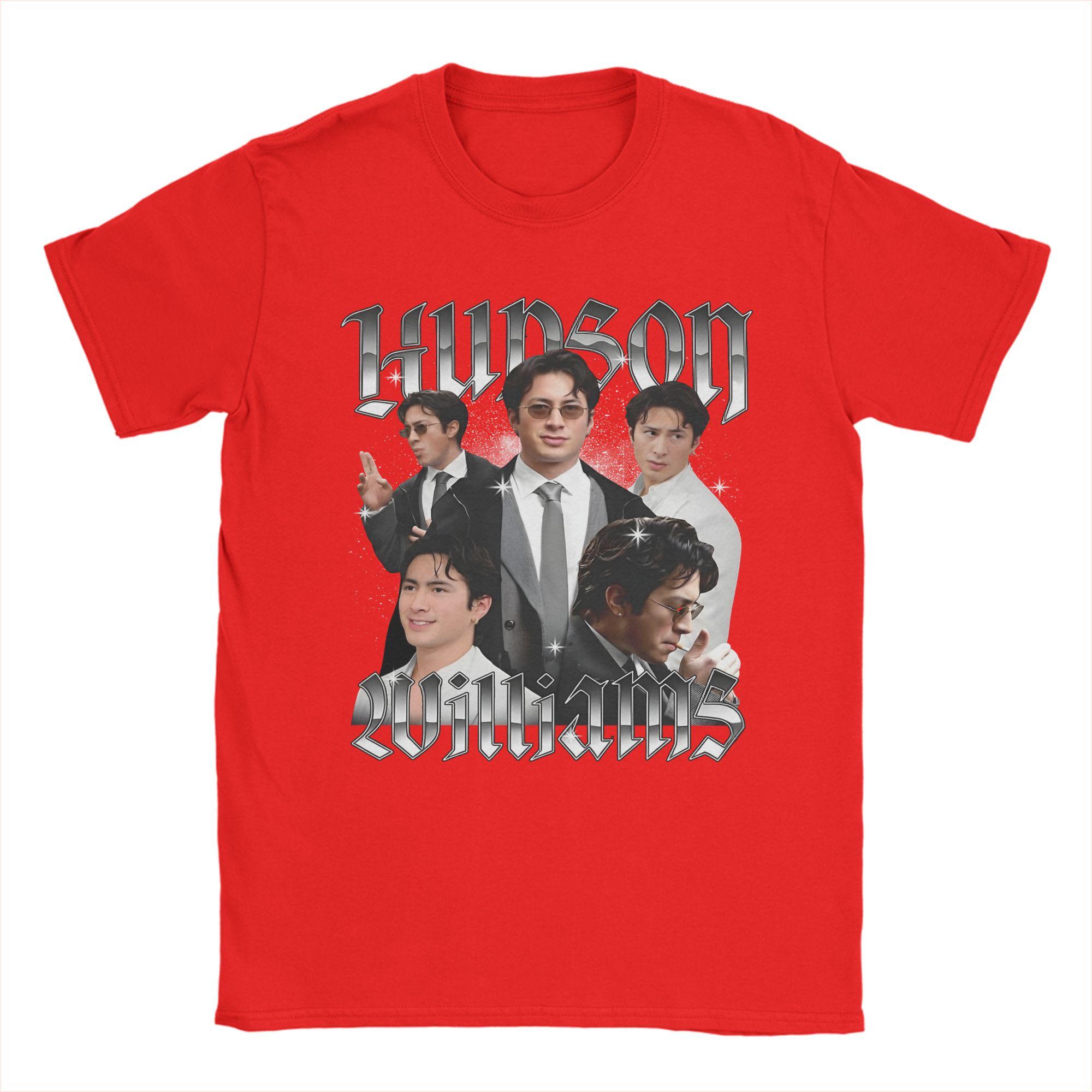 

2026 Women Unisex Hudson Williams TShirts for Unisex Novelty Tee Shirt Round Collar Short Sleeve T Shirts Classic Clothing L