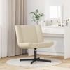 Swivel Chair Cream 63 x 75 x 76 cm Fabric