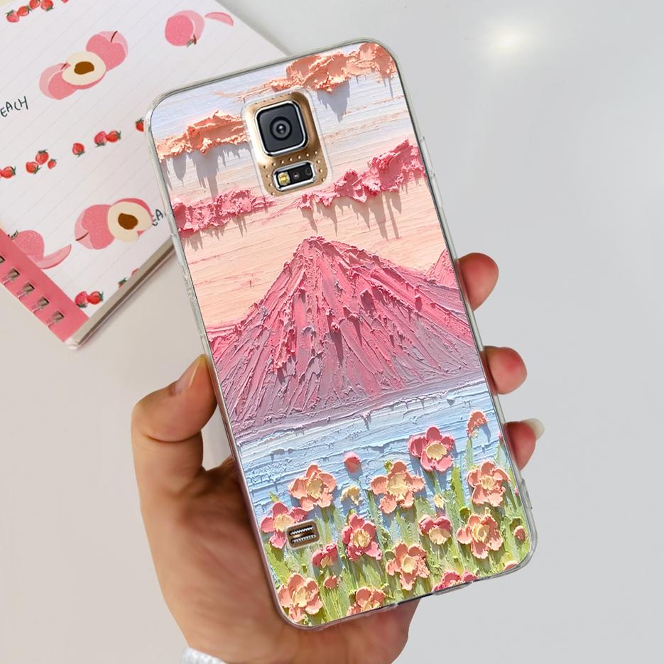 For Samsung Galaxy S5 Case SM-G900F G900I G900M Stylish Painted Cover Soft Silicone Phone Case For Samsung S5 S 5 GalaxyS5 Shell