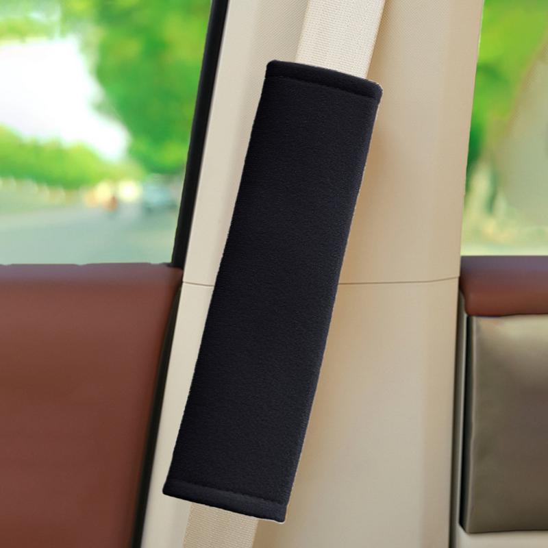2pcs Car Seat Belt Shoulder Cover Polyester Wear-resistant Non-slip Safety Cover Car Interior Decoration For Driving Safety