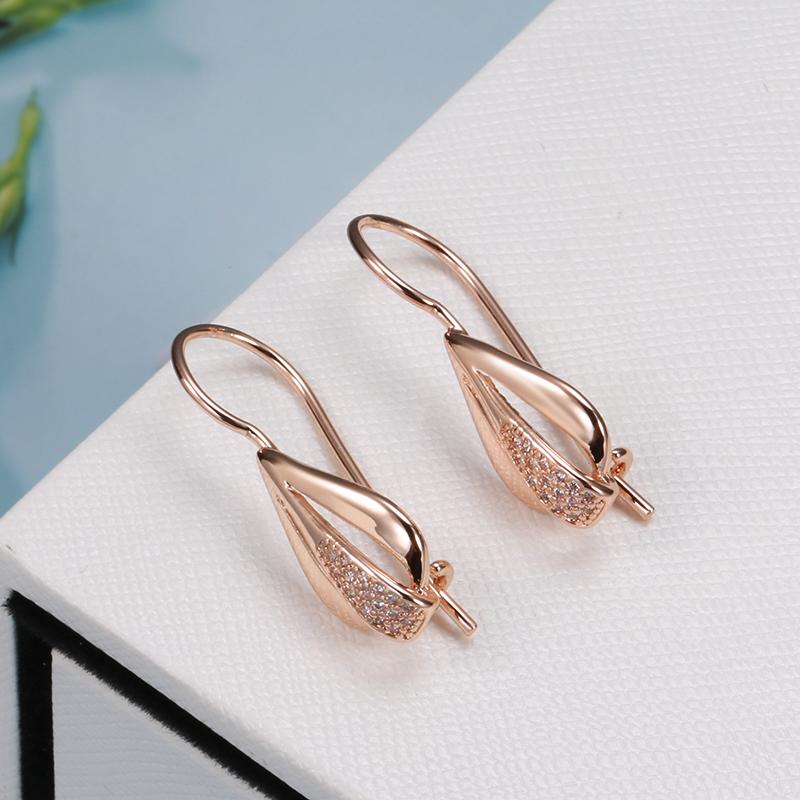 Kinel Rose Gold English Drop Earrings For Women