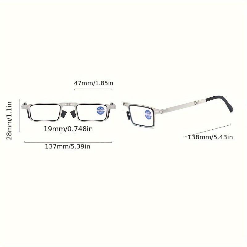 Portable Metal Folding Reading Glasses with Anti Blue Light and High-definition Scratch Resistant Lenses Unisex Gift