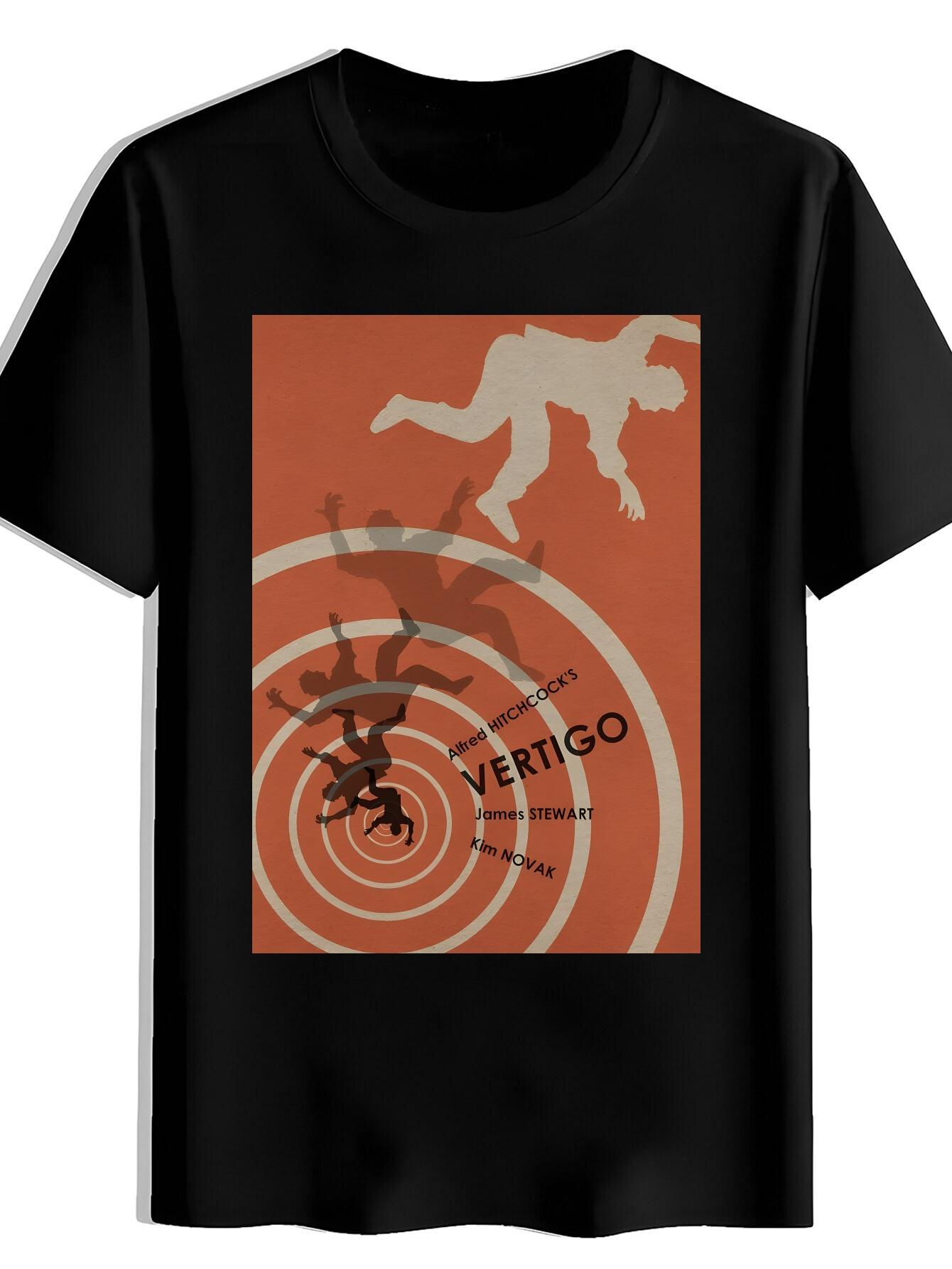 T-shirt Orange Background Concentric Circle Print M