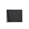 Men's Carbon Fiber Textured Leather Crossbody Wallet with Card Holder & Coin Purse
