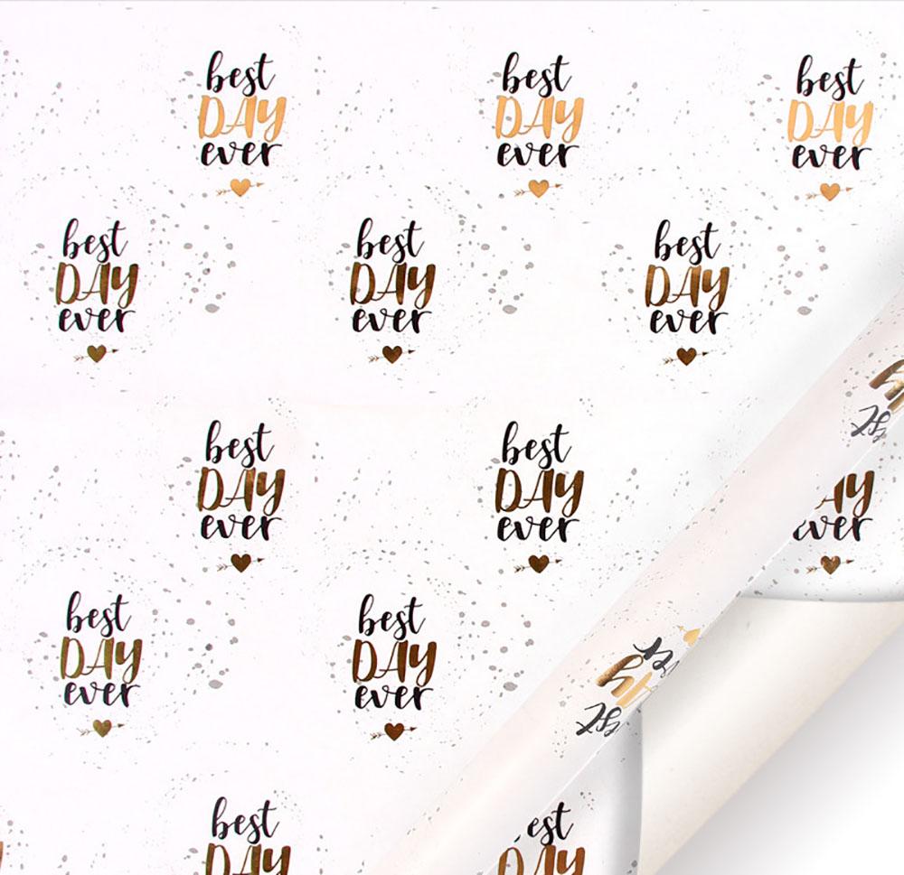 50x70cm Bronzing Gift Wrapping Paper Gold Polka Dots Birthday Valentine's Day Bouquet Gift Packaging Paper DIY Decoration Paper