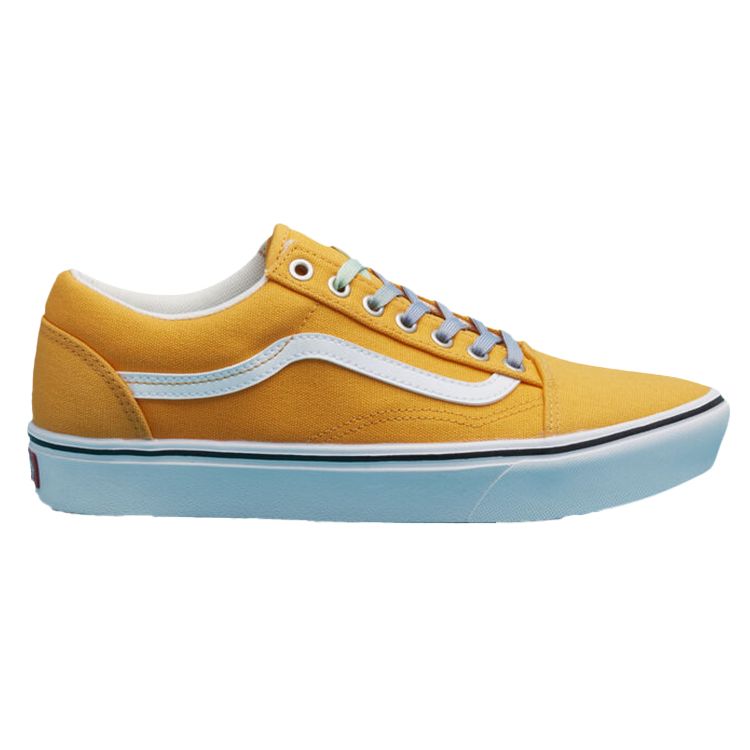 Vans Zapatillas de Skate Casuales Simples de Lona Old Skool de Caña Baja Unisex Zapatilla Amarillo Brillante VN0A3WMA4BM