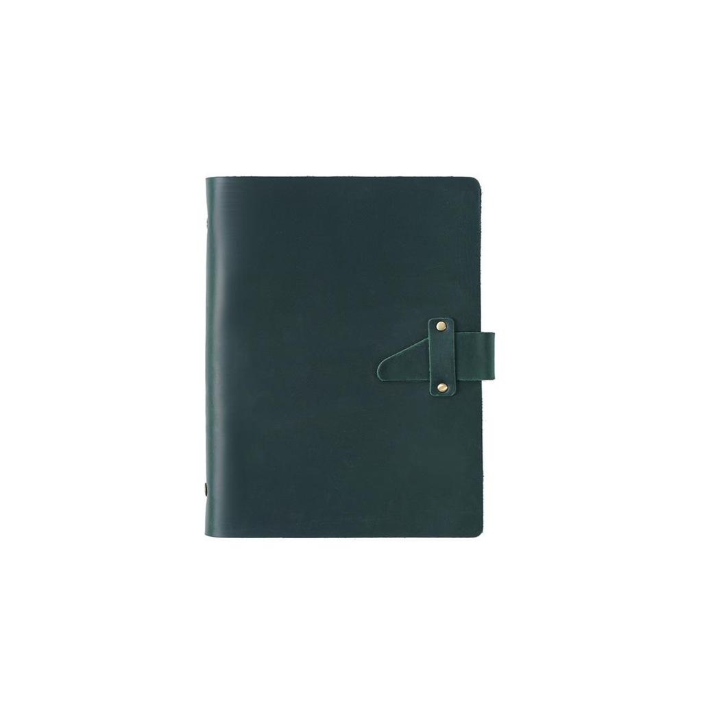 Genuine Leather A5 Business Planner Binder - Retro Style