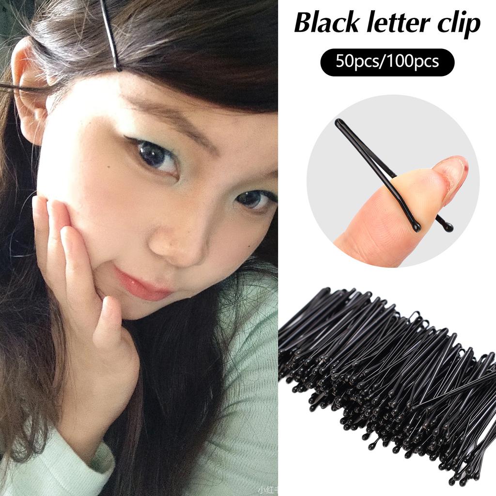 50-200pcs Mini Short Black Hairpins for Women Invisible U-Shaped Bobby Pin Metal Hairpin Barrette Kids Hair Styling Accessories