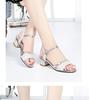 Summer sandals women's middle heel fashion 2025 summer new soft-soled versatile fairy style thick heel mother woman shoes