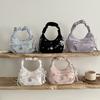 Trend pleated portable bow dumpling bag women's summer new chain shoulder messenger bag