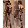 Zwarte Visnet Bodysuit Lingerie van Zijde - Sexy Uitgesneden Stijl voor Vrouwen