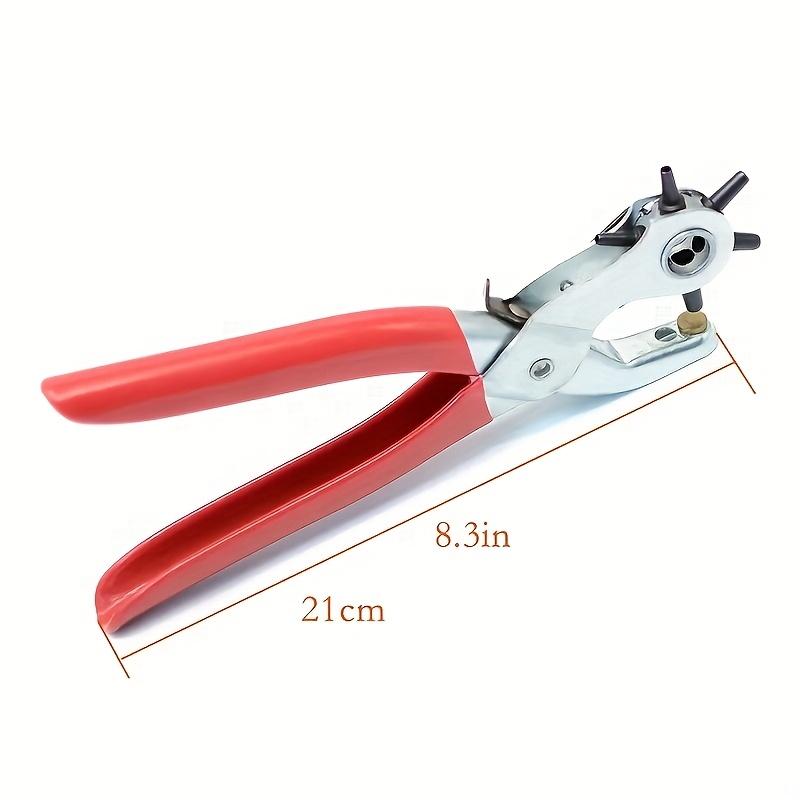 

9-Inch Belt Punching Tool round Flat Oval Hole Leather Goods Paper DIY Effort-Saving Hole Puncher for Belt Buckle Crafting красный