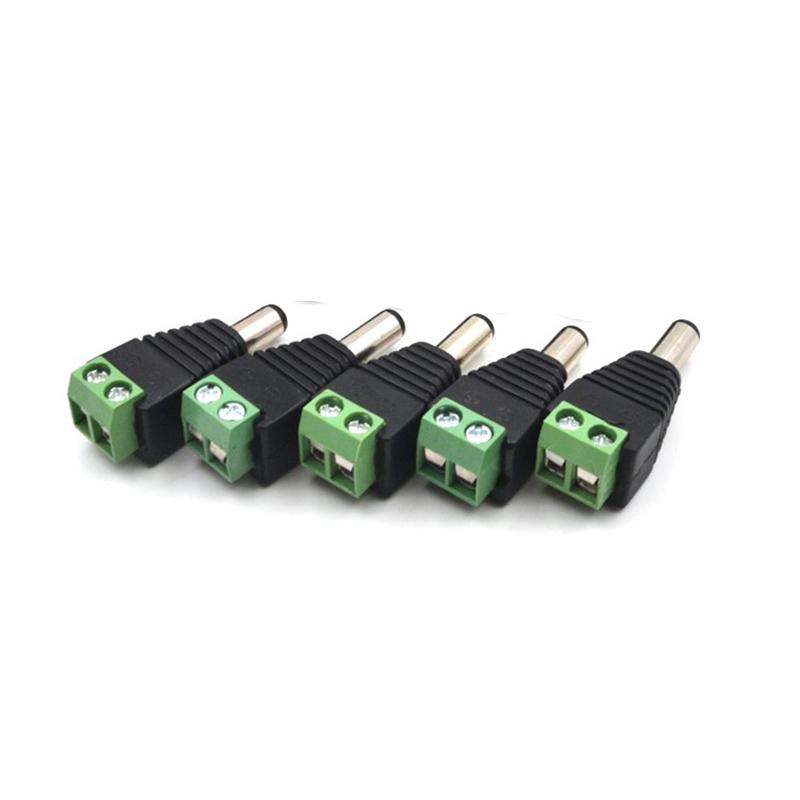 5PCS DC Male Female Power Jack Connector Crimp Terminal DC Plug Connector For Single Color 2PIN 5050 3528 5730 LED Light Strip