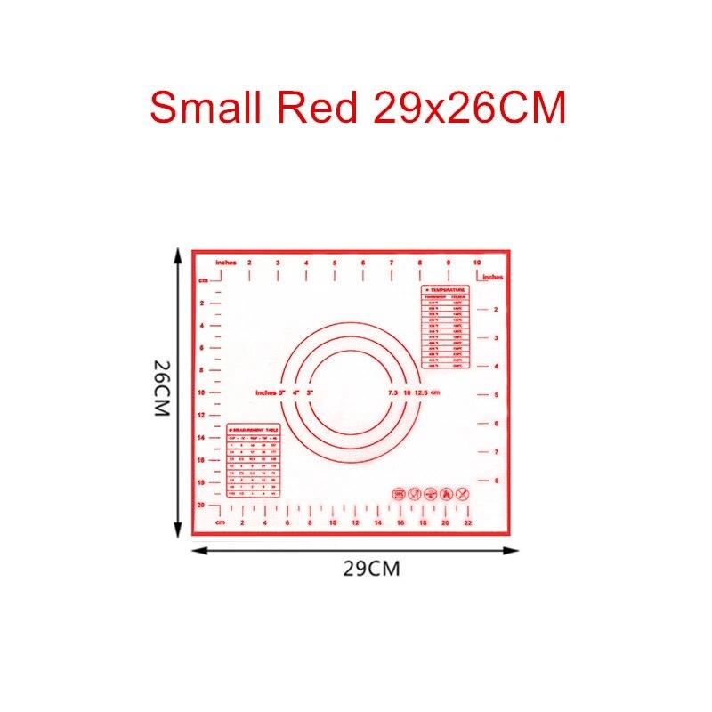 

Силиконовый коврик для выпечки, тестомес для пиццы, кондитерские кухонные гаджеты, инструменты для приготовления пищи, посуда, формы для выпечки, аксессуары для замешивания, лот 29x26cm красный