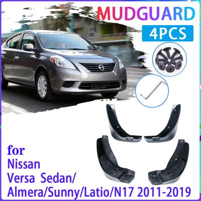 Guardabarros de coche para Nissan Versa Sedan Latio Sunny Almera N17 2011 ~ guardabarros guardabarros Auto