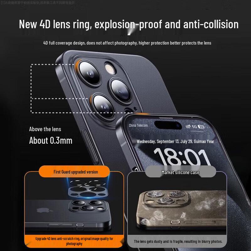 DIVI Ultra-Thin Matte Translucent Shockproof iPhone Case