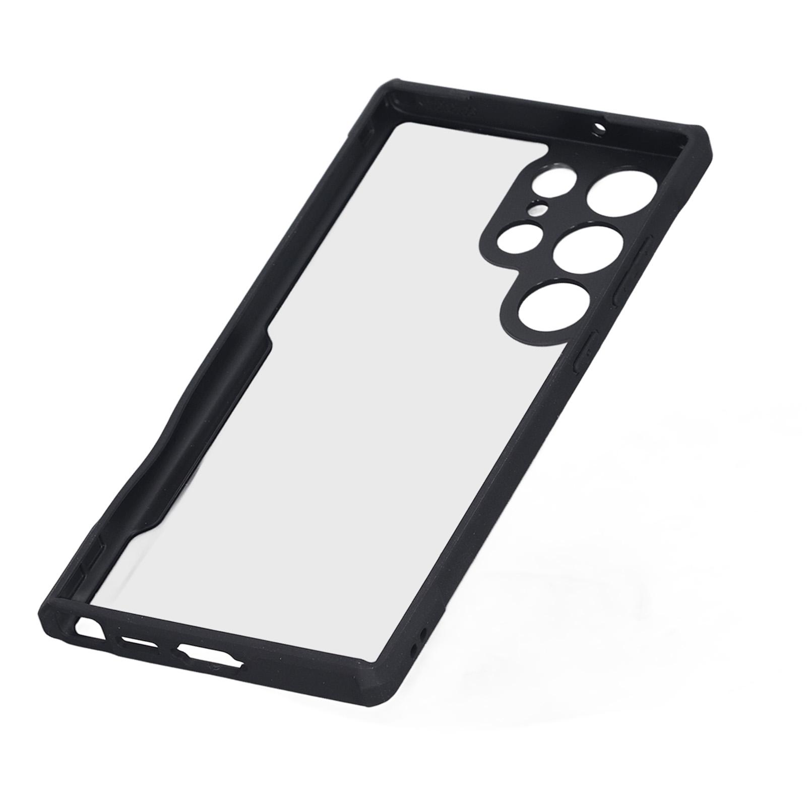 

Защитный чехол для телефона с черной рамкой, ударопрочный, ультратонкий, прозрачный, чехол для мобильного телефона S23Ultra