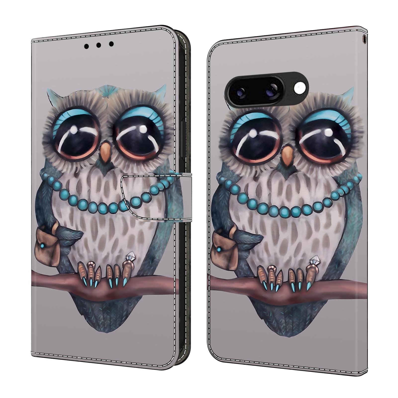 

For Google Pixel 9a Case Foldable Stand Wallet Pattern Printing PU Leather Flip Phone Cover