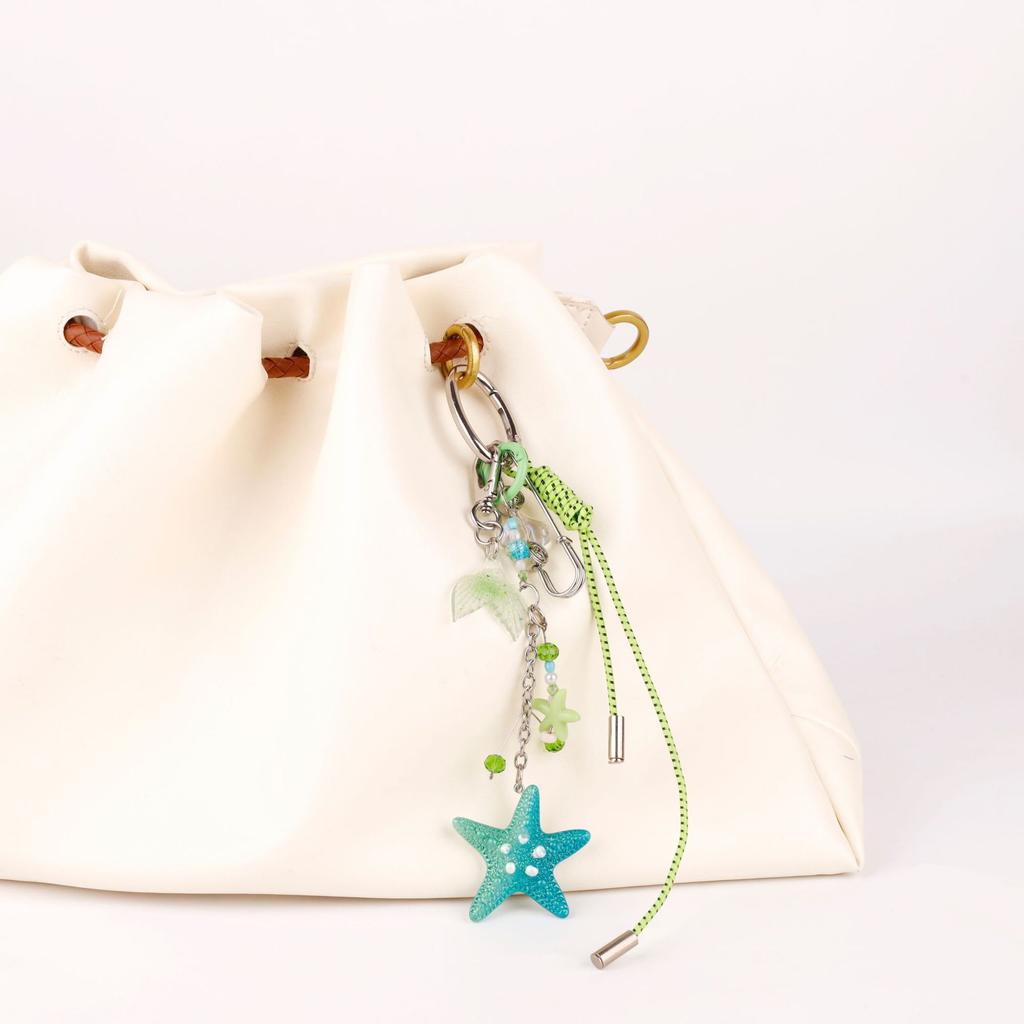 New starfish chain bag pendant fashionable ocean series ins fresh and sweet wind keychain pendant