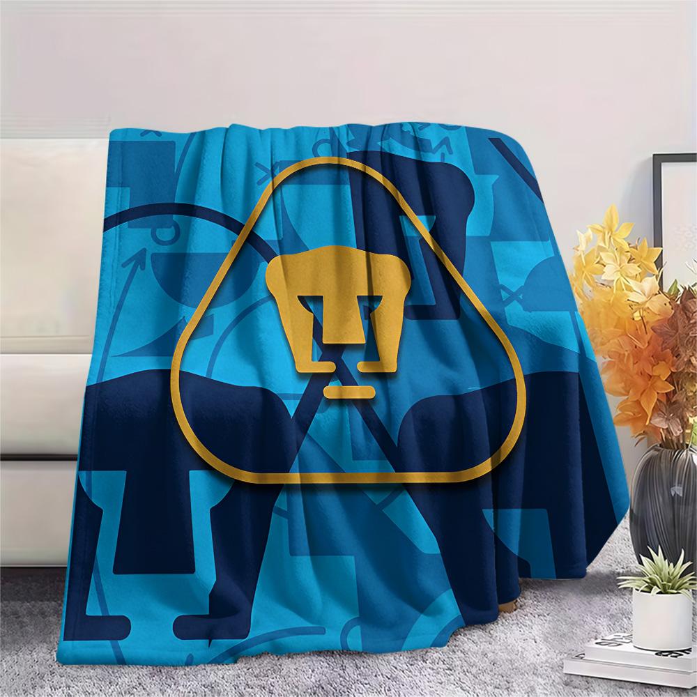 Pumas UNAM Print Flannel Blanket, High quality Comfortable for All Seasons, Home Decor, Warmth and Comfort, Perfect for Christmas Gifts