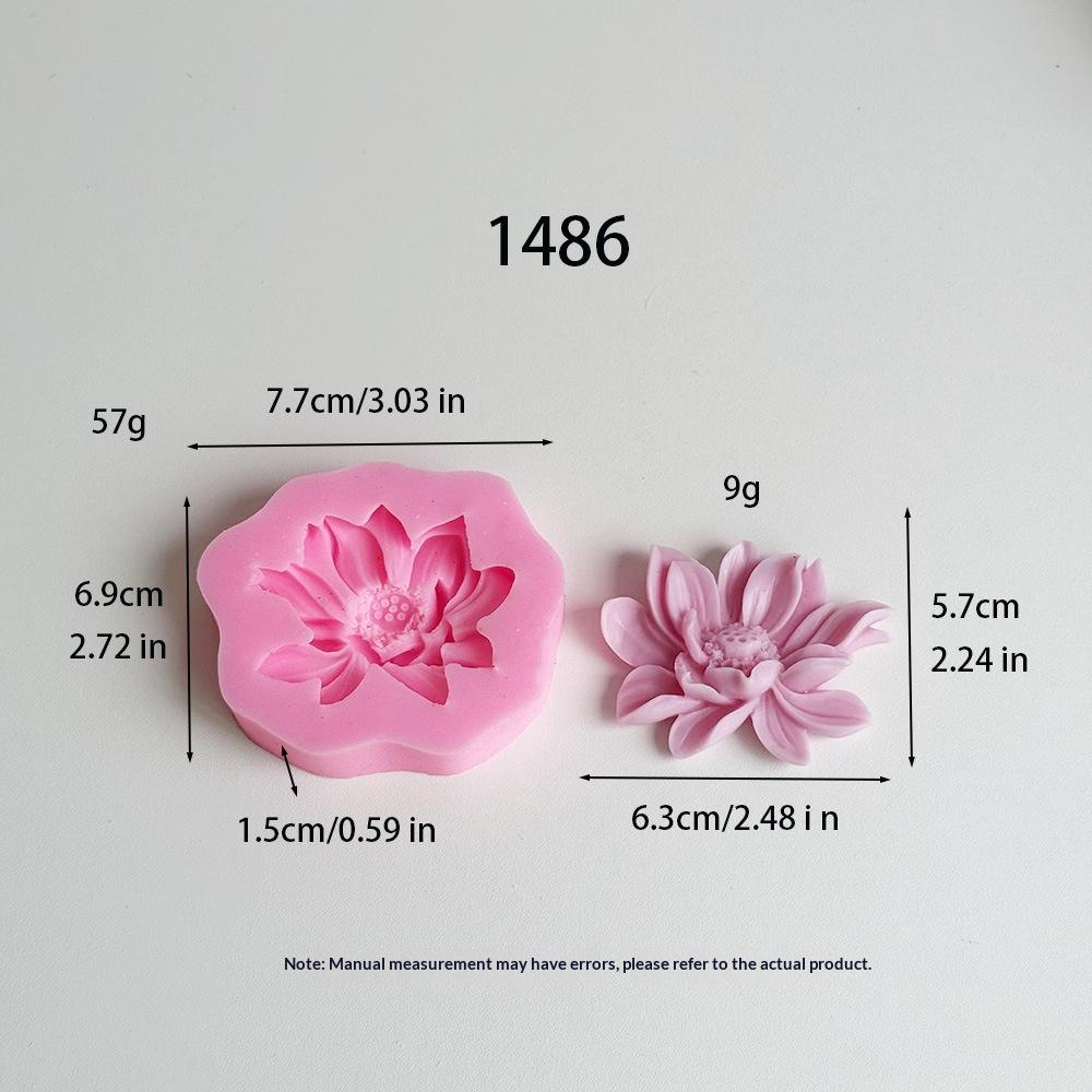 Lotus Shape Mold Fold Sugar Aromatherapy Candle Cake Decorative Individually Packaged