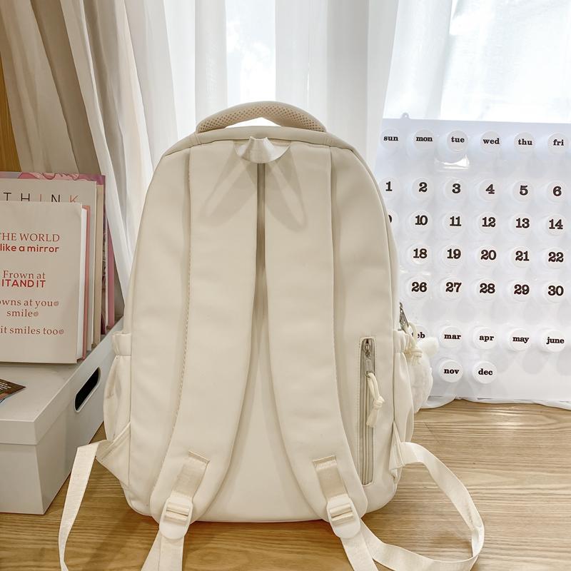 College Style Schoolbag Women's Large Capacity Computer Travel Bag Letter Print Backpack for High School Students