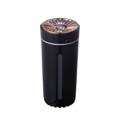 Umidificatore d'Aria per Auto 300ml Capacità Luce Notturna Colorata Mini USB Portatile Diffusore di Oli Essenziali per Casa Ufficio Nero