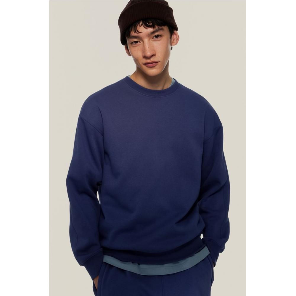 

H M Thermolite loose fit sweatshirt dark blue