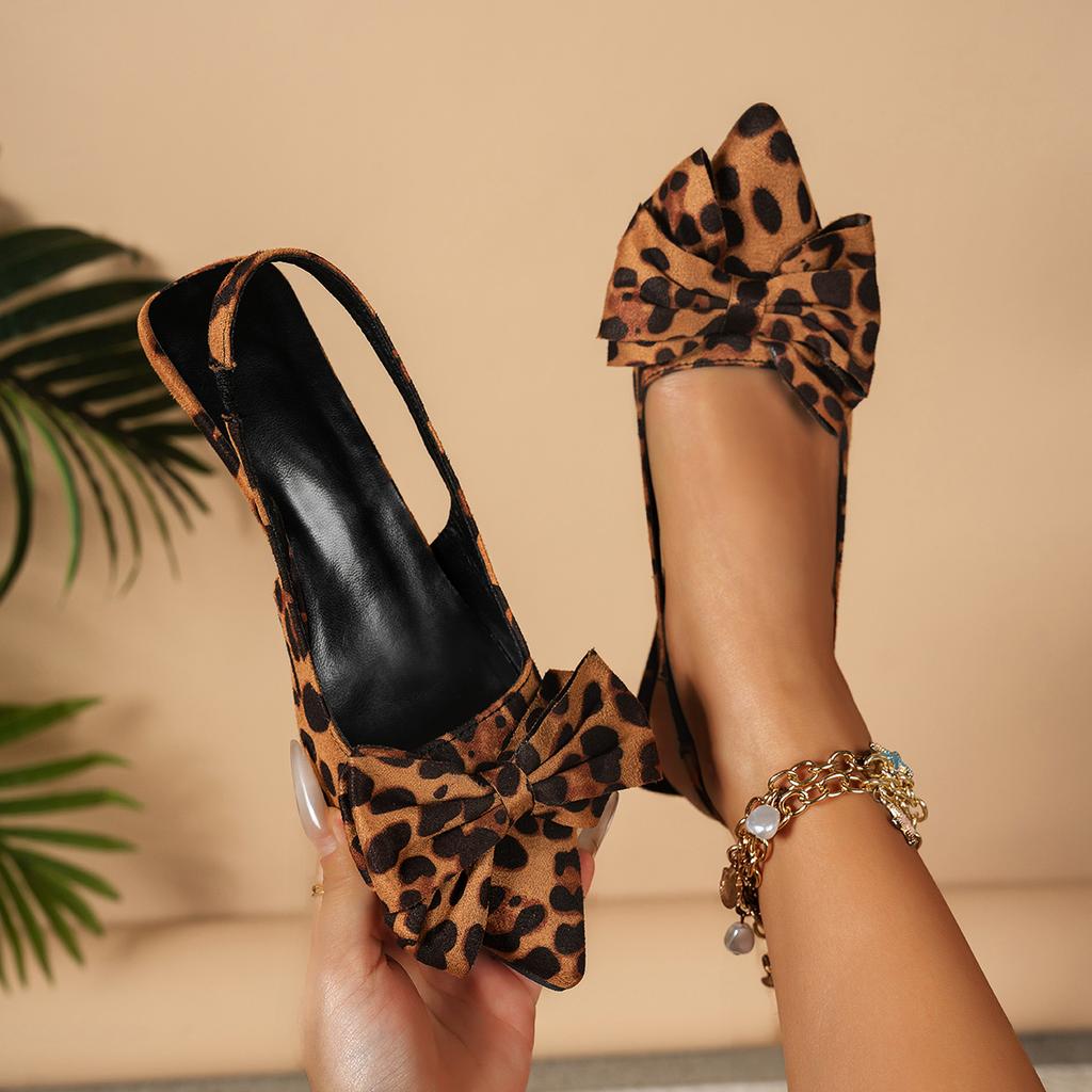 Luxury High Heeled Sandals Women Sexy Pointed Toe Back Strap Thin Heels for Women Elegant Bow Design Banquet Dress Shoes