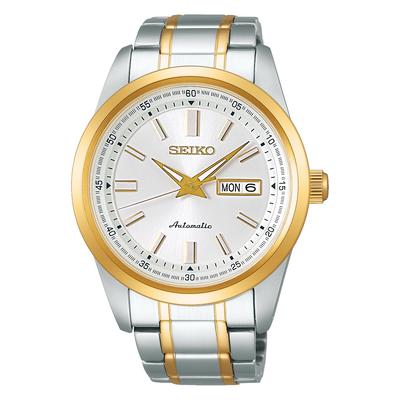 Seiko Selection Mekanisk Automatisk Ur (med manuel optræk), Gennemsigtig bagside, Dag-dato visning, Vandtæthed til 10 ATM, Herre, Model SARV004
