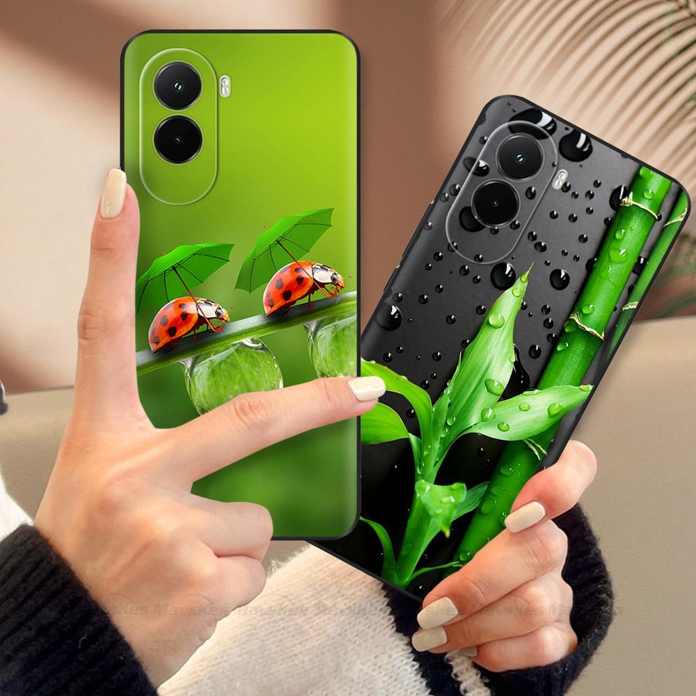 For Poco M7 4G Case Flowers Cartoon Animals Cool Style Soft Silicone Black Phone Cover For Xiaomi Poco M7 Case Fundas M 7 Bags