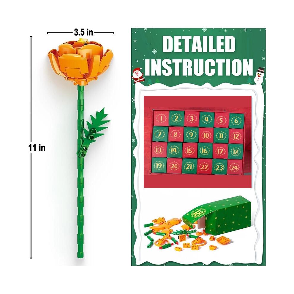 Daisy Bouquet Building Blocks Flower Bouquet Advent Calendar For Adults Kids 24 Days Christmas Countdown Calendars With 24 Types Flowers