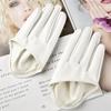 Half Palm Leather Gloves, Stylish Finger Gloves for Party, Wedding & Photography Cosplay & Driving