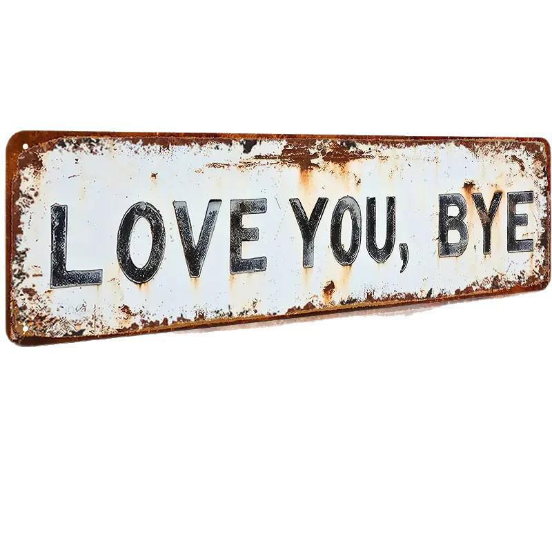 Retro Metal Wall Plaque: Vintage Door Plate Style Art Decoration Small Metal Wall Plaque (20x7.5cm)