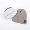 Knitted Hat New Autumn and Winter Men's Cold-proof Fleece Hat Youth Fashion Wool Hat Outdoor Sports Pullover Hat Men