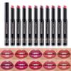 10-Color Lipstick Pearl Glitter Lipstick Moisturizing Nude Lip Glaze Highly Pigmented Long Lasting Non-stick Cup Velvet Lip Gloss Gift for Christmas