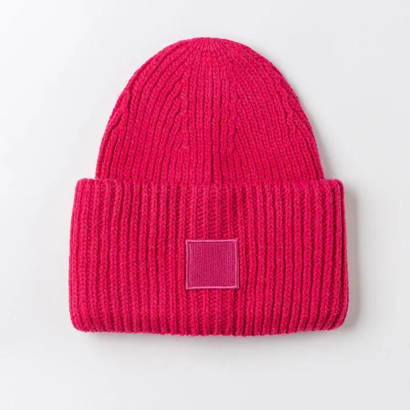 Couple Winter High Quality Thick Wool Smiling Face Knitted Hat For Men And Women Couples Winter Warm Knitted Hat Curled Edge Hat