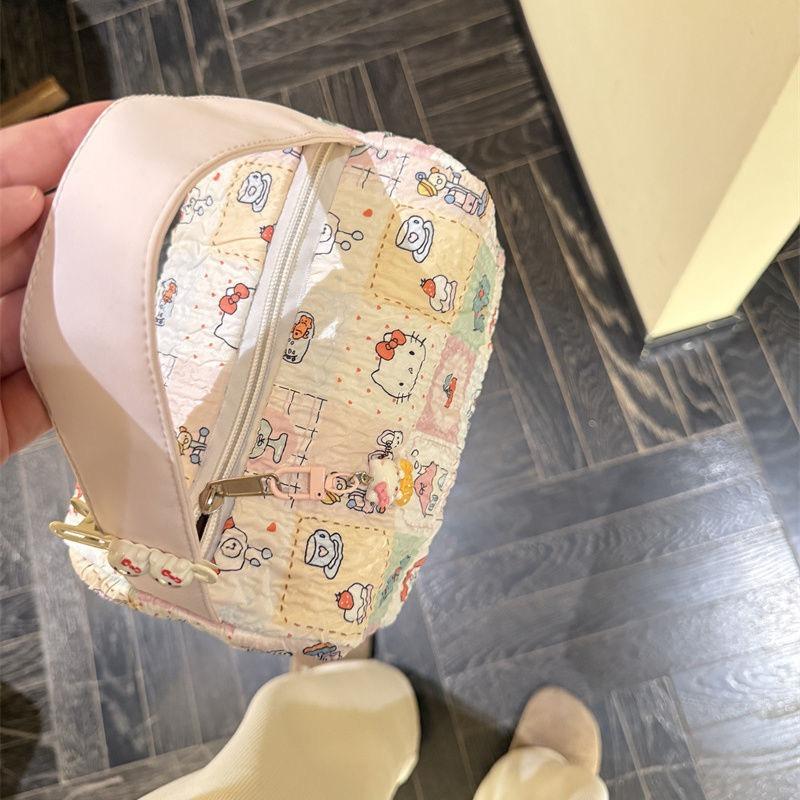 New cartoon cat convenient makeup toilet bag going out travel storage bag large capacity three-dimensional handbag