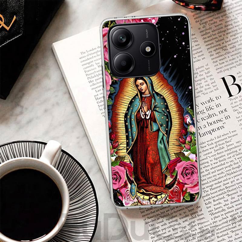 Virgin De Guadalupe Virgen Mary Cover For Xiaomi Redmi Note 14 13 12S 12 11 Pro Plus Phone Case 11S 10S 10 11E 11T + 9S 9 Print