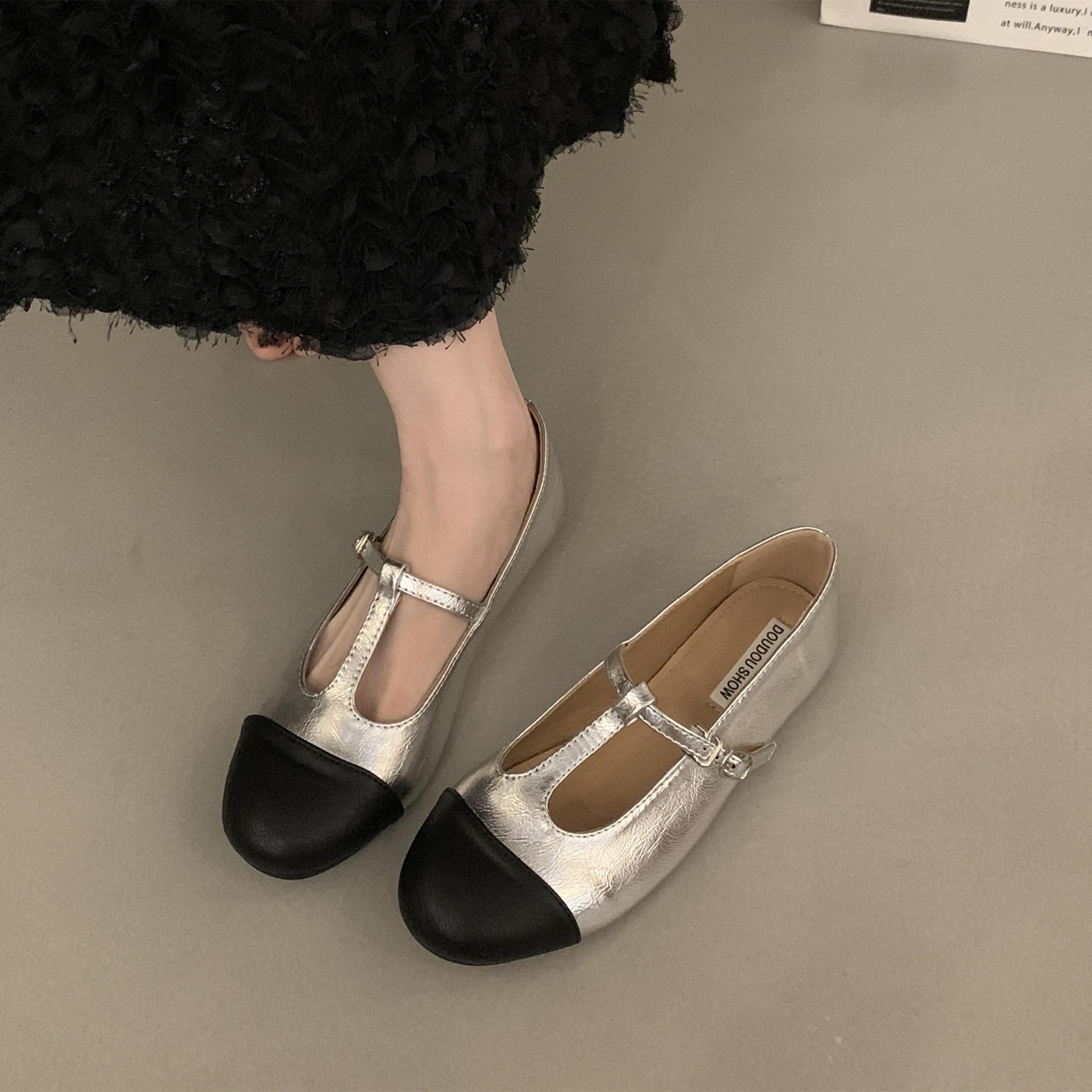 

Мода Bailamos Женские балетки Мода Круглый носок Мелкие Слипоны Женские Мягкие Женские Мэри Джейн Балетки Плоский каблук Повседневные Балетки Muj 39 серебряный