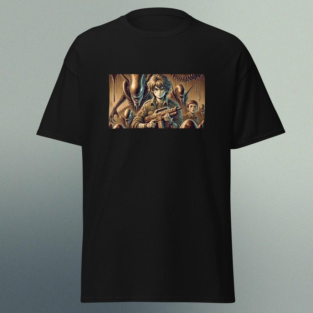 Manga Alien T-Shirt – 100% Cotton, Sci-Fi Graphic Tee #26 Unisex T-Shirt