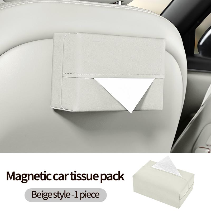 Magnetic Car Tissue Box   High-end Car Interior Drawer Box Roof Tissue Storage Car Tissue Bag