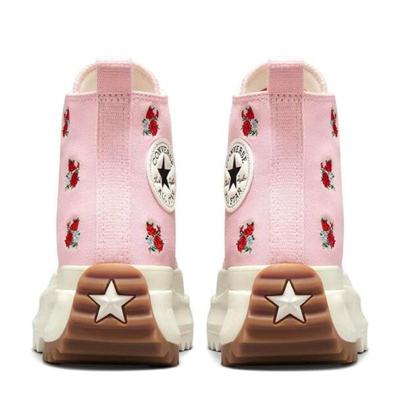 Converse Run Star Hike Non-Slip Shock-Absorbing Abrasion Resistant High-Top Board Shoes Unisex Pink