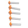 5Pcs 6mm Shank Router Bit Yellow Milling Cutter for Cabinet Door Woodworking Cutter Tools