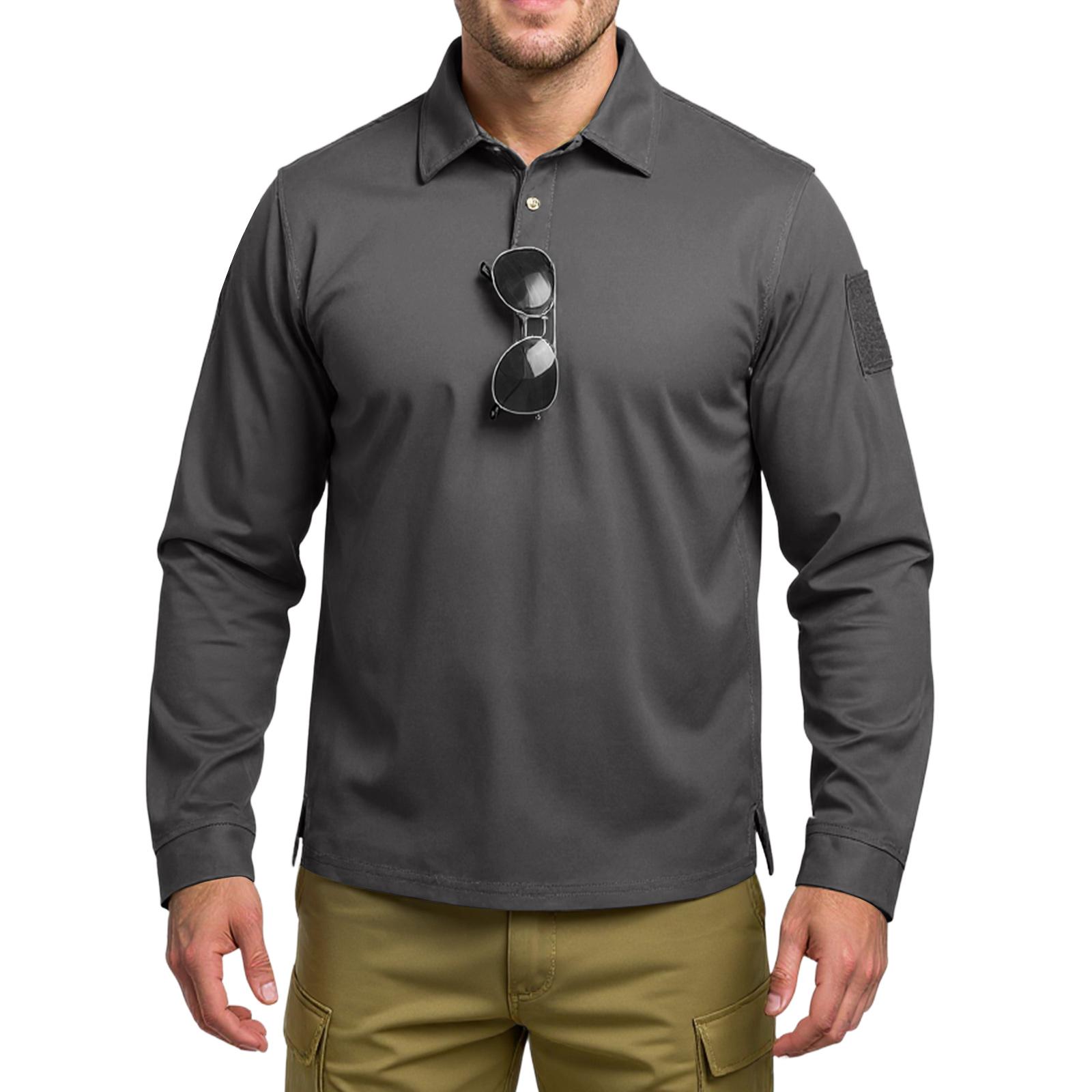 

Мужская повседневная рубашка свободного кроя с воротником и длинными рукавами, быстросохнущая XXXL чёрный