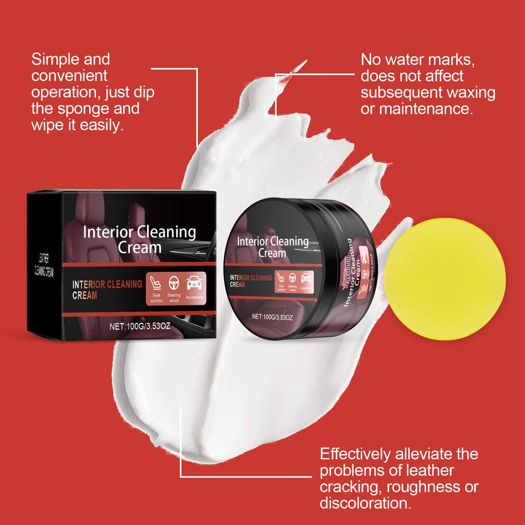 Leder Innenraum Pflegecreme, Auto Innenraum Sitz Polier- und Aufbereitungs Lederpflege- und Reinigungcreme