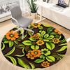 1pc Floral Pattern Office Round Area Rug, For Office, Laundry Room, Bedroom, Living Room, Under Office Chairs, Home Decor, Home Decor, Non-Slip