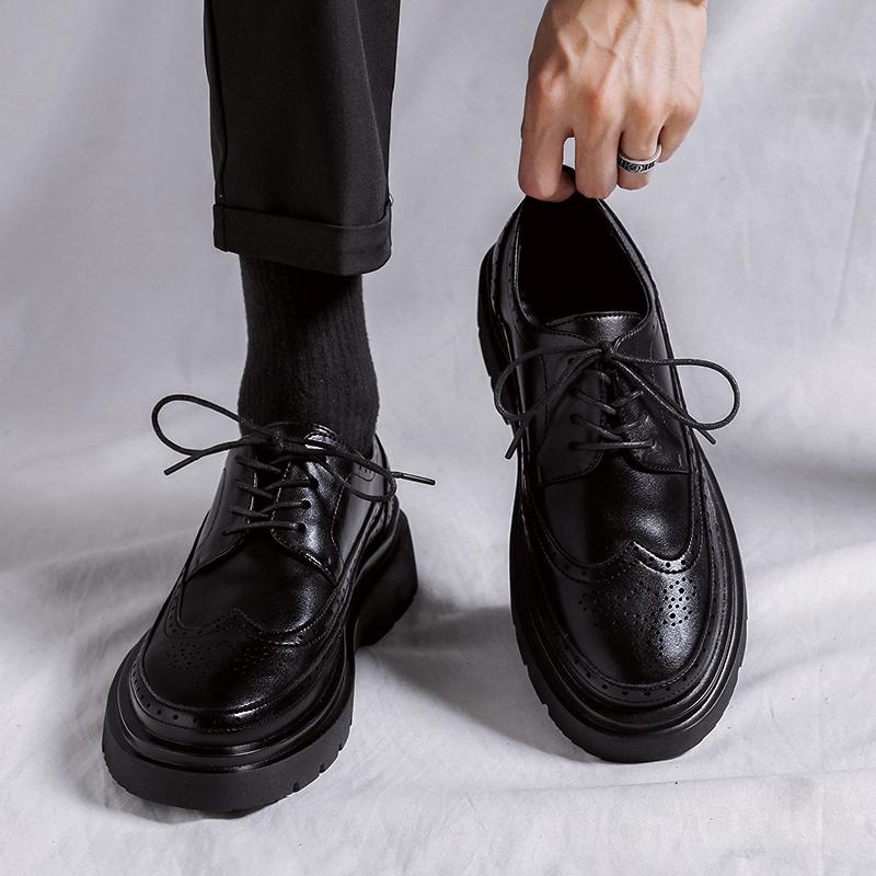 Fashion Spring Derby Officially Leisure Men's Casual Shoes Breathable Fashion Male Oxfords Formal Dress Footwear Handmade Business Shoes