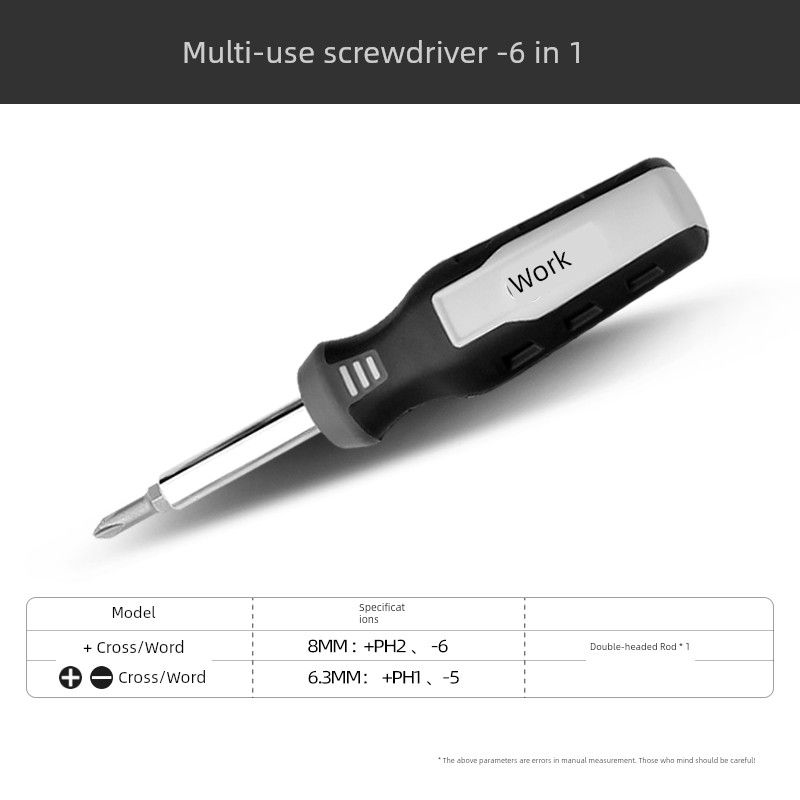 

Green Forest Ratchet Screwdriver For Home Screwdriver Multifunctional Suit Screwdriver Combination Disassembling Machine Computer Repair Tool [Change head] multi-use screwdriver -6 in one