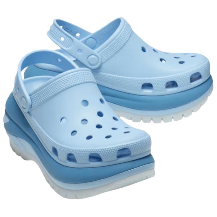 Crocs Mega Crush Matte Clog Lightweight Trendy Commuting Comfortable Outdoor Clogs Unisex clogs Blue 210749-4NS